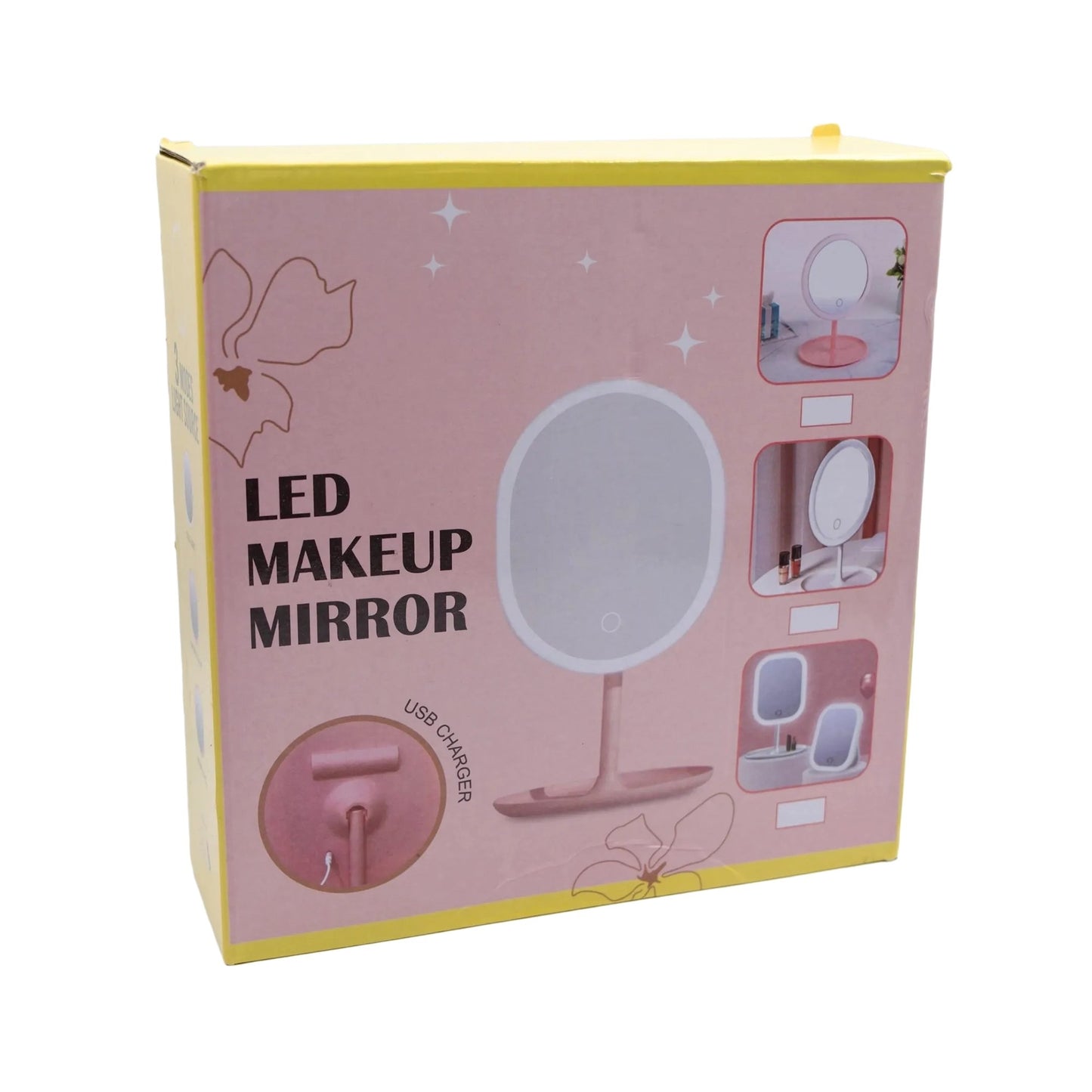 Mirroir LED Make-up Zilio – Lumière Naturelle, Toucher Doux, Maquillage Parfait