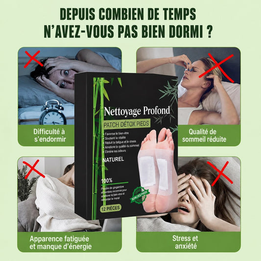 Patch Détox Nuit – OFFRE SPÉCIALE 2 BOÎTES = 24 PATCHS 🌿