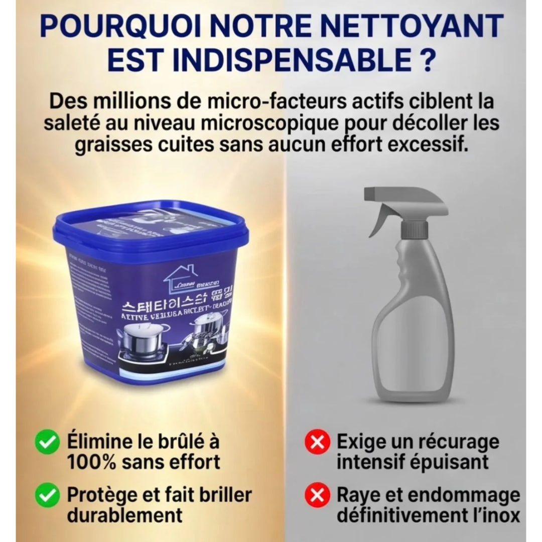 Pâte de nettoyage express Casseroles & Inox ✨ 1/2 Kg