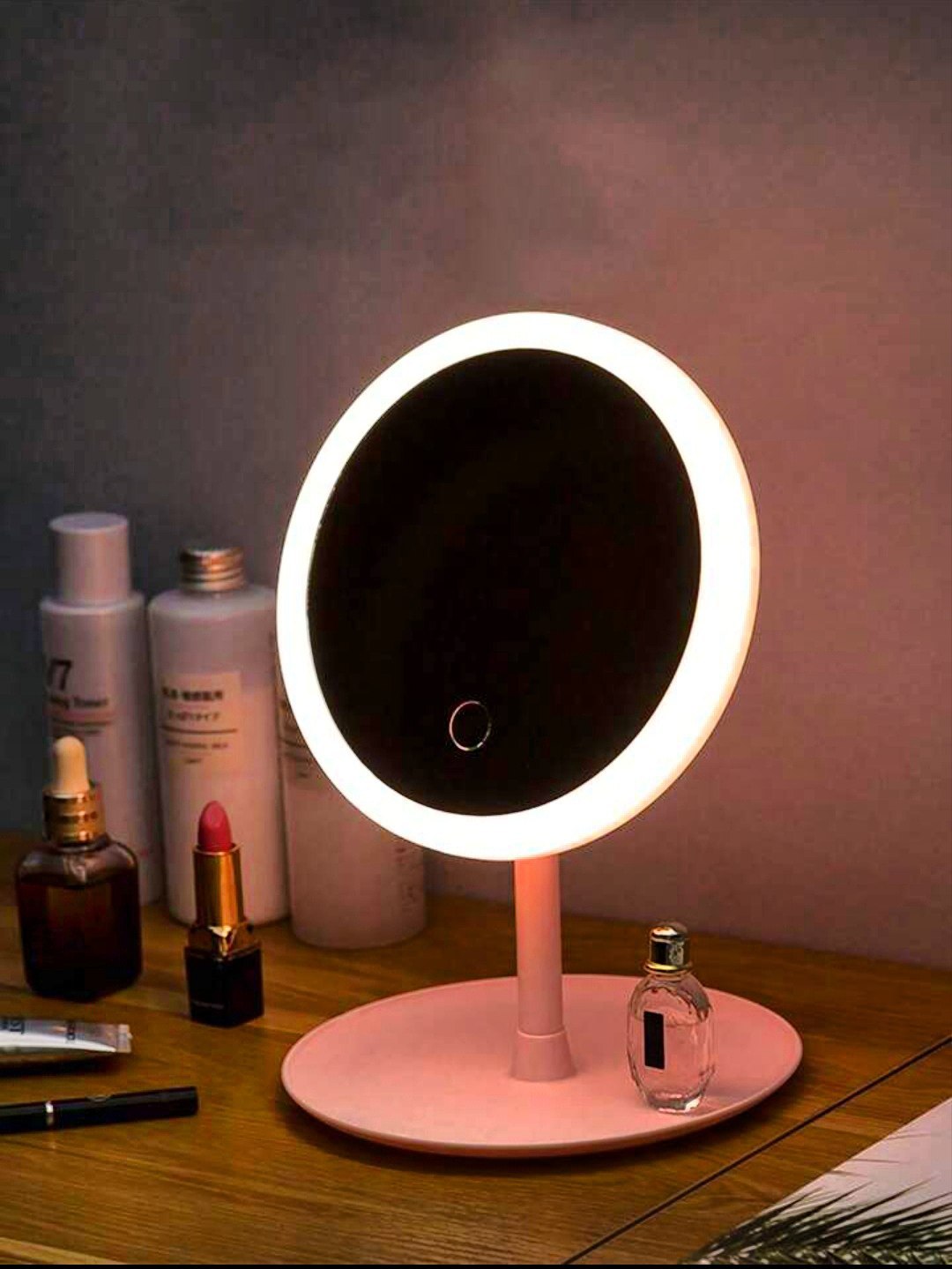 Mirroir LED Make-up Zilio – Lumière Naturelle, Toucher Doux, Maquillage Parfait