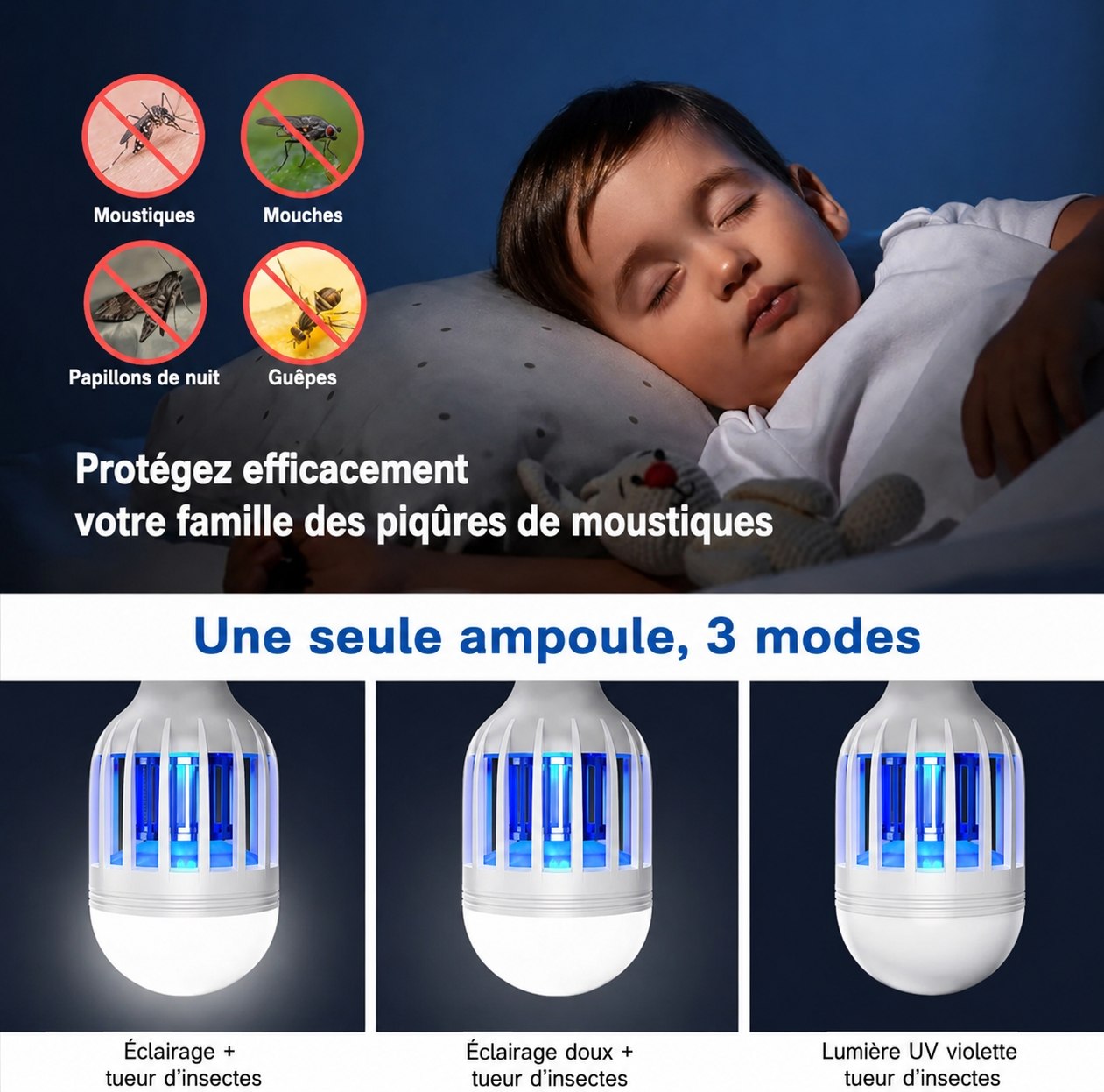 Ampoule Anti-Moustique LED – Dormez Enfin Sans Moustiques