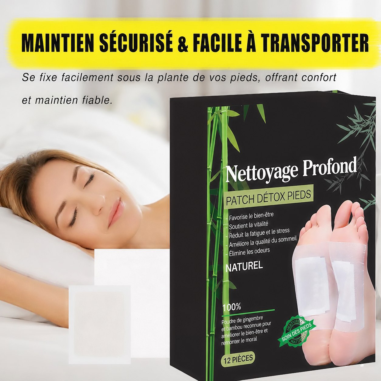 Patch Détox Nuit – OFFRE SPÉCIALE 2 BOÎTES = 24 PATCHS 🌿