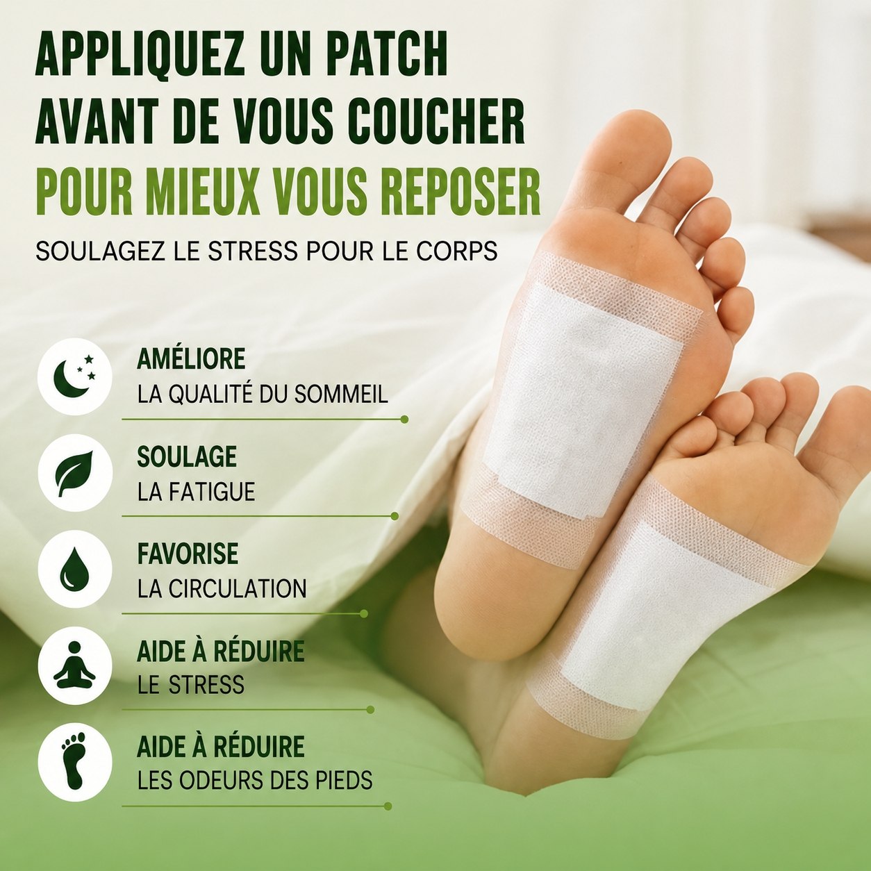 Patch Détox Nuit – OFFRE SPÉCIALE 2 BOÎTES = 24 PATCHS 🌿