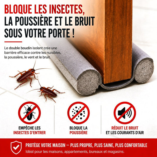 Tapis Stop-Insectes – Bloque Cafards, Poussière et Courants d'Air en 1 Minute