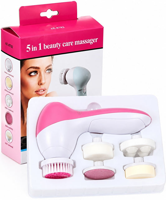 Brosse Nettoyante Visage 5-en-1 – Spa Facial à Domicile &amp; Peau Éclatante