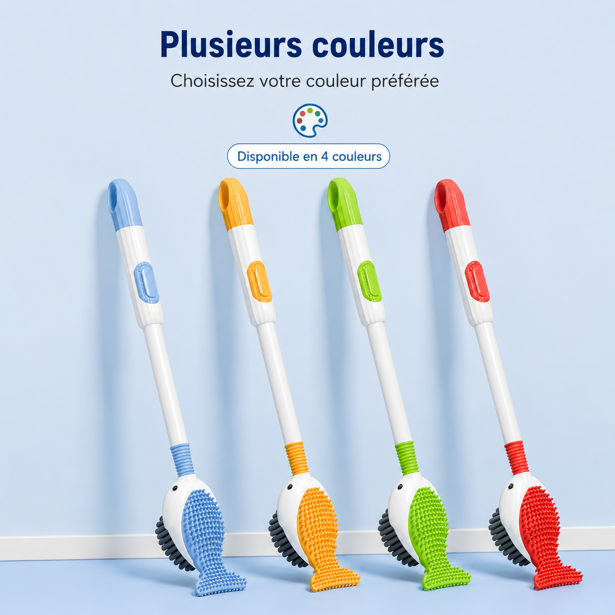 Brosse de Toilette 2-en-1 à Réservoir Intégré