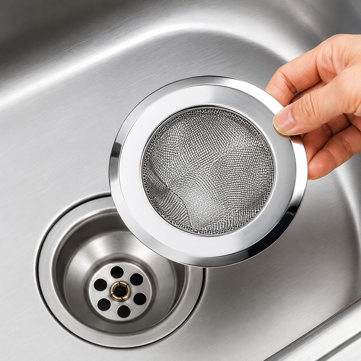🛡️ Filtre Évier Anti-Bouchage Inox