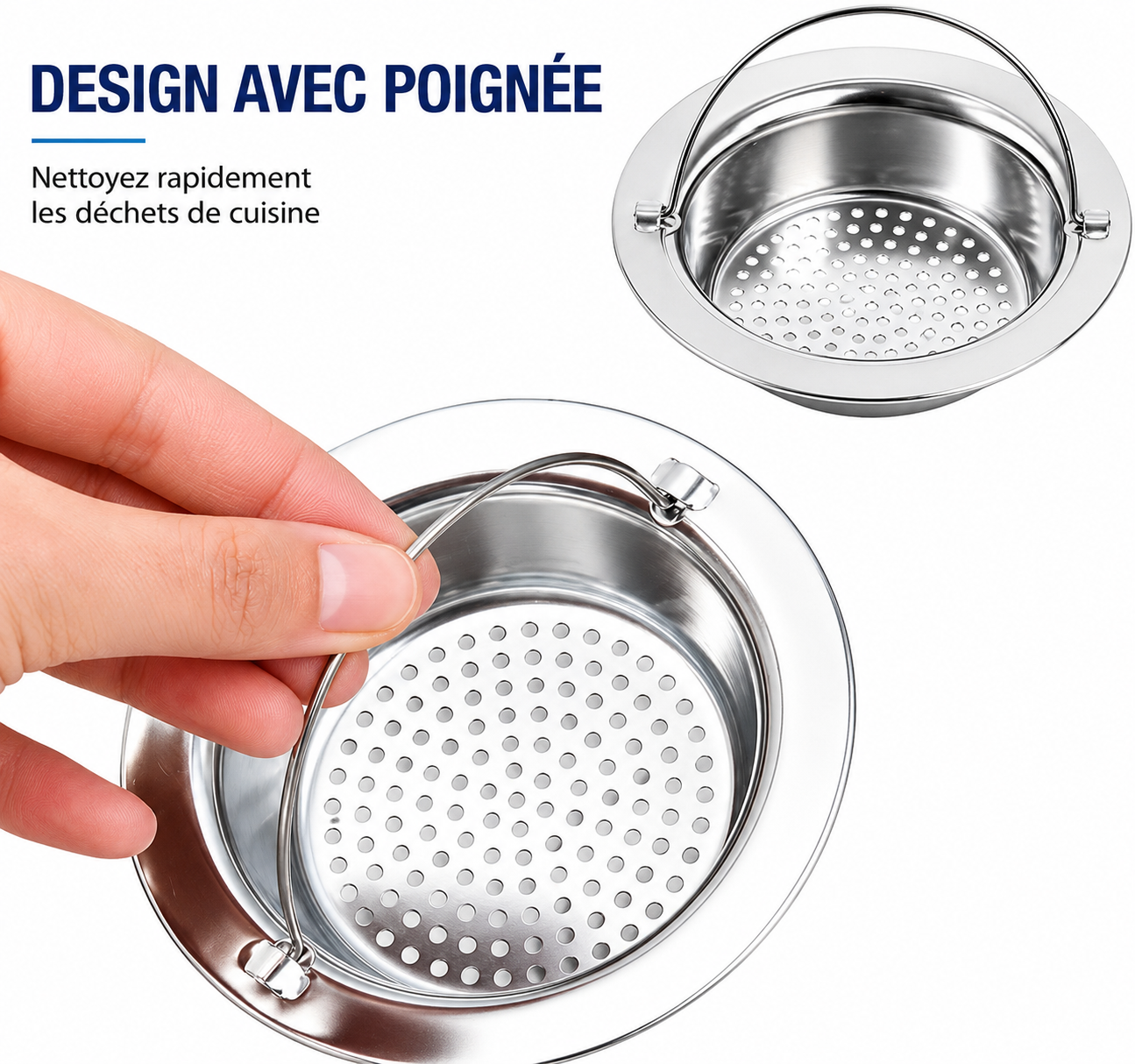 FILTRE ÉVIER LAVABO ANTI-BOUCHAGE