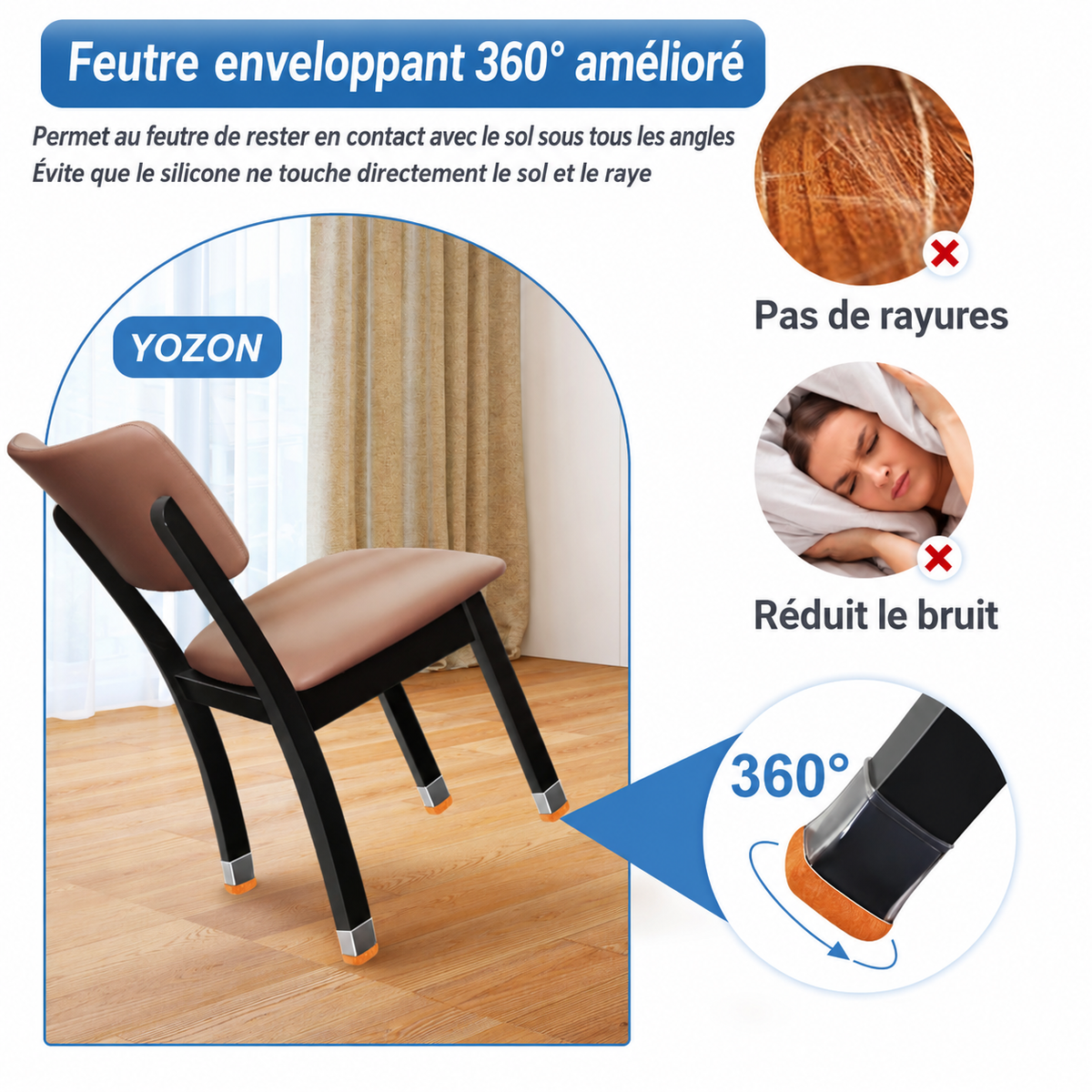 Protège Pieds de Chaise en Silicone