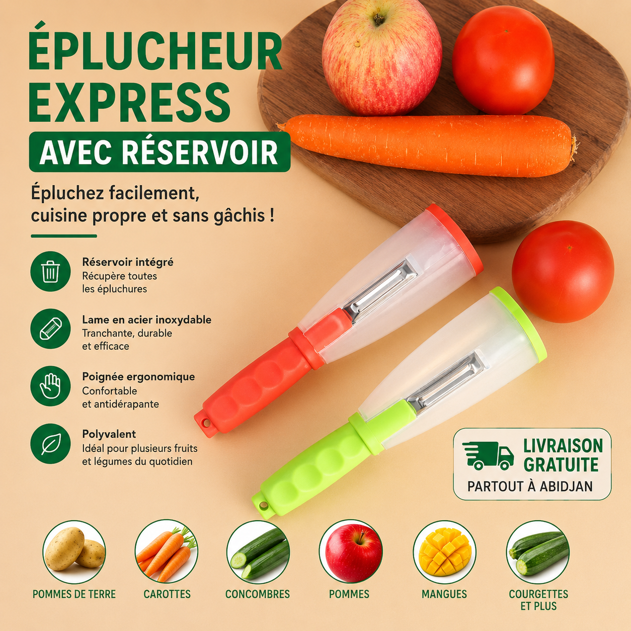 Éplucheur Express avec Réservoir