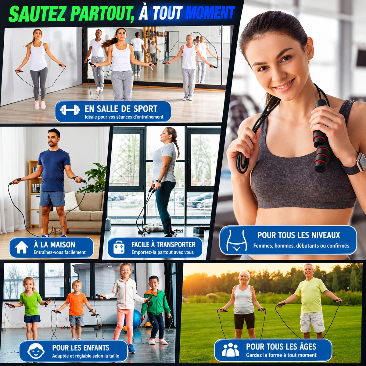 Corde à Sauter Fitness Pro™
