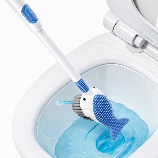 Brosse de Toilette 2-en-1 à Réservoir Intégré